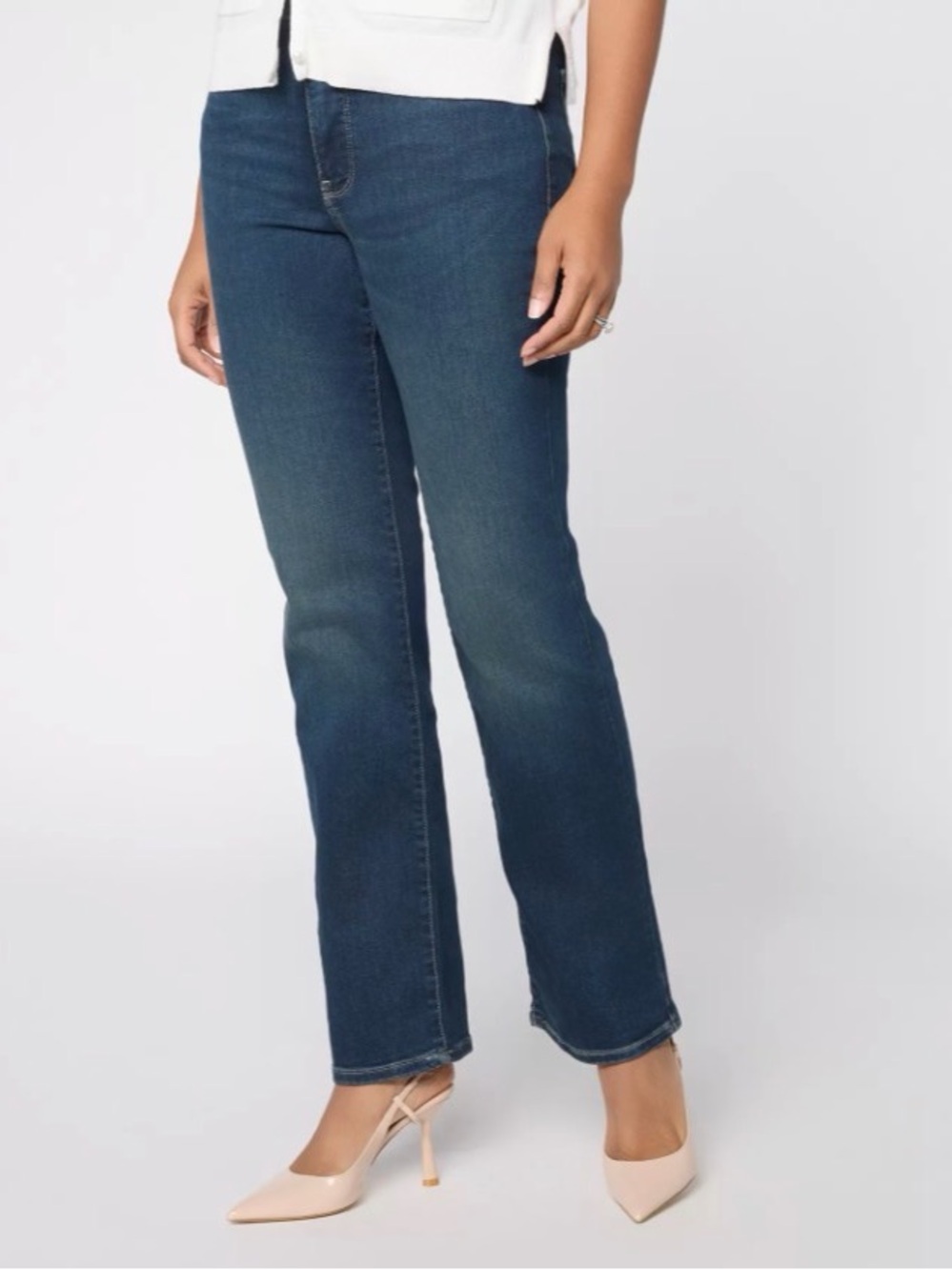 NYDJ High Rise Marilyn Straight-Leg Jeans in Presley Size 8